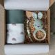 Olive Green Bunny Rainbow Box - Baba ajándékdoboz 