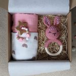 Pink Bunny Rainbow Box - Baba ajándékdoboz 