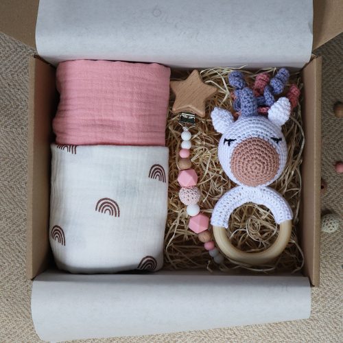 Pink Unicorn Rainbow Box - Baba ajándékdoboz 