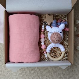 Pink Unicorn Box - Baba ajándékdoboz 